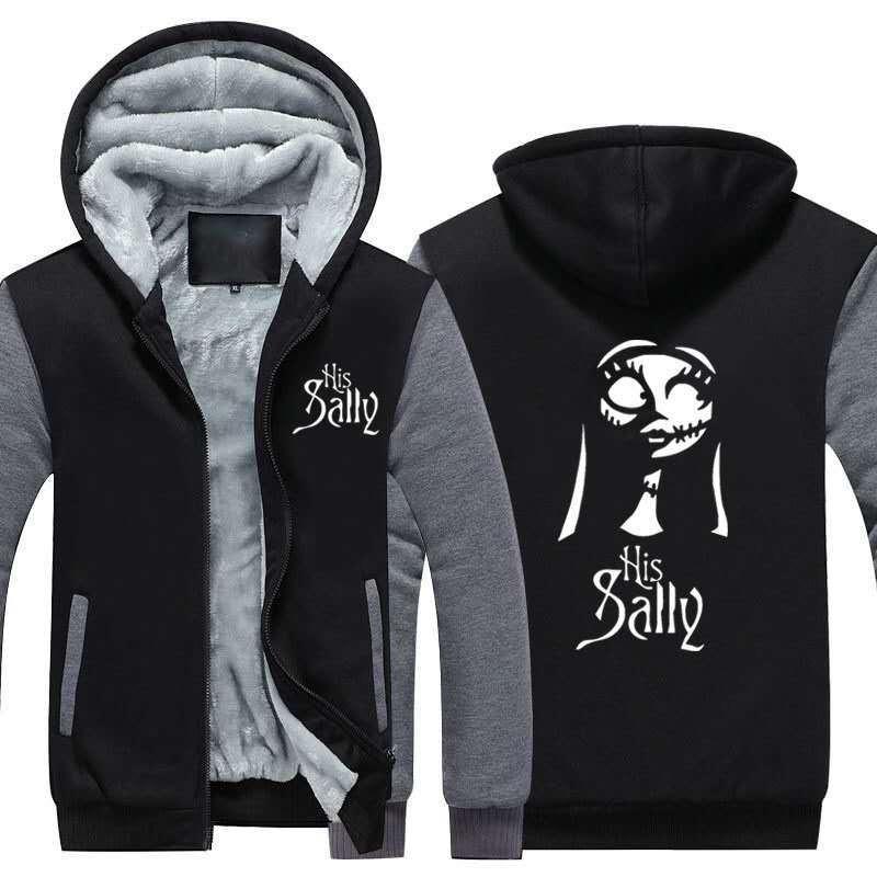 Premium Quality Nightmare Before Christmas Sally Jack Thicken Hoodie Sweatshirt Coat For Ultimate Comfort