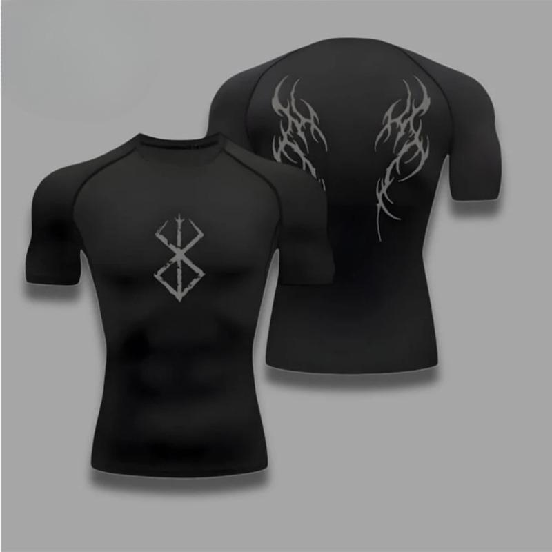 Compression Shirt Gymwear Gymclothing Animeshirt Compressor Muscle Gym Aesthetics Animewear Shape Wear Fitness Tight Fit Suit M