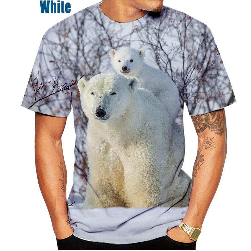 Футболка в стиле хип-хоп с 3D принтом «Медведь» — фото 8