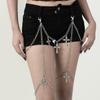 Women'S Multi-Layer Cross Tassels Pendant Decoration Waist Chain Y2K Gothic Style Halloween  Body Chain Accessory Gift