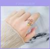 Rose Flower Adjustable Ring For Women With Copper Material And Elegant Design