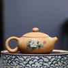 180ml Chinesische Yixing Lila Ton Teekannen Rohe Erz Sektion Schlamm Kessel Berühmte Handgefertigte Blumen Flache Xishi Teekanne Zisha Tee-Set