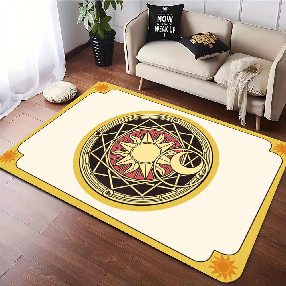 Mystical Design Non Slip Floor Rug Magic Array Carpet for Girls Room Decor Living Room Bedside Sofa Study Table Mat  Anime Rug
