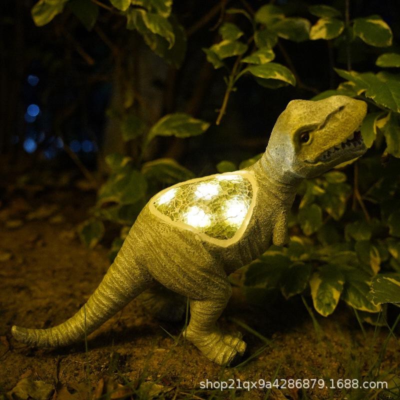 JYL TS/193,New Solar Dinosaur Light Simulation Resin Animal Model Solar T-Rex Figurine Wholesale
