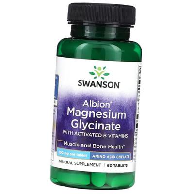 Magnesiumglycinaat met Vitamine B6, Albion Magnesiumglycinaat met Geactiveerde B-vitamines, 60 tabletten (36280171)