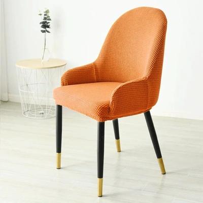 1/2/4/6 adet Polar Polar Yemek Sandalyesi Kapak Elastik Her Şey Dahil Düz Renk Kavisli Sırtlı Sandalye Slipcovers Mobilya Koruyucu