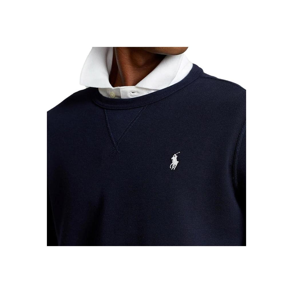 Polo Ralph Lauren Small Pony Logo Embroidered Round Neck Fleece Sweatshirt Men sweatshirt Navy-Blue MNPOKNI16820467-400