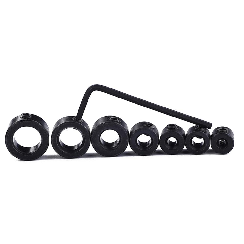 Drill Chuck 7Pcs Depth Stop Collar Ring Hex Wrench