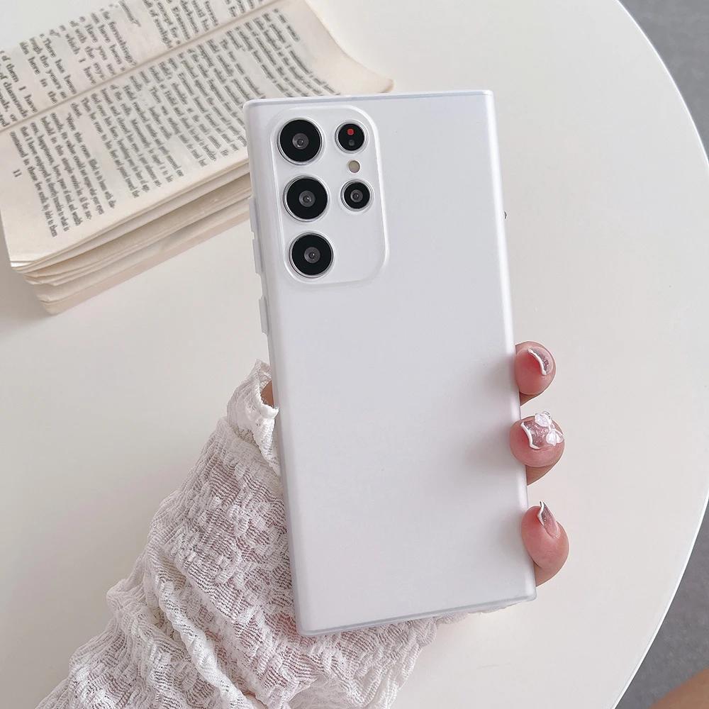0.3mm Ultra Thin Silicone Soft Case For Samsung Galaxy S25 S24 Ultra S23 S22 S21 Plus Note 20 A52 A53 Matte Transparent Cover