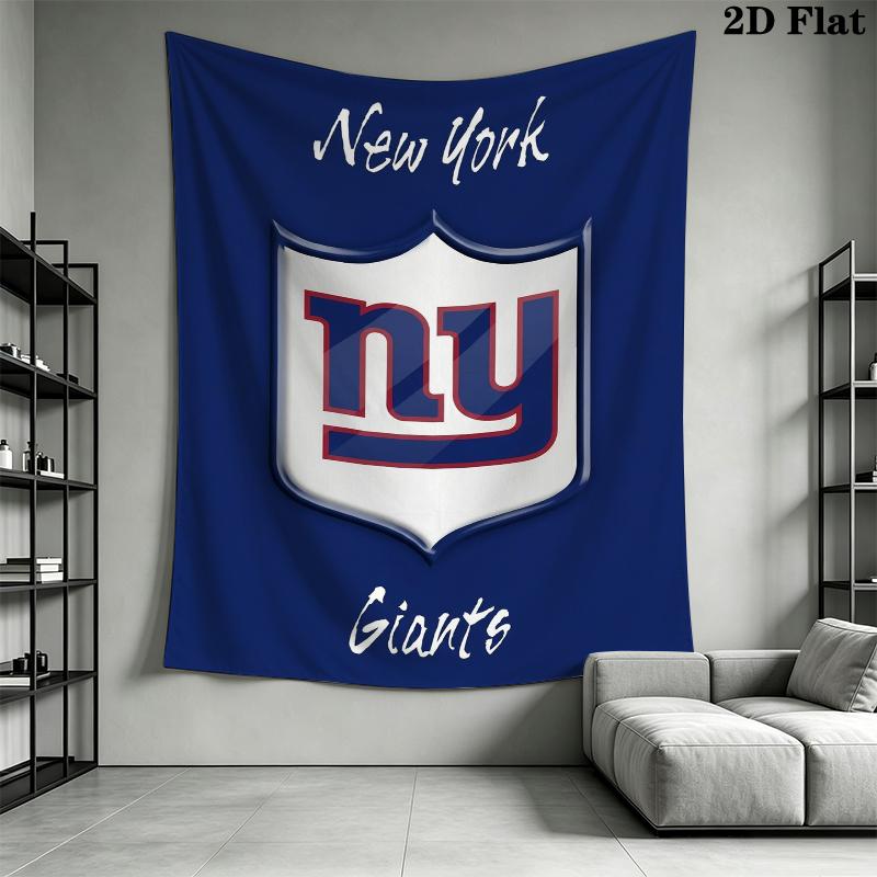 New York Giants Wall Tapestry Aesthetic Wall Hanging Printed Fabric Blanket Decorative Tapestries for Bedroom Living Room Home Decor