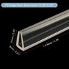Uxcell U-Channel Edge Trim, Rubber Guard Seal, Strap Edge Protector, 1.5m Length, 4-5mm Edge Size (14mm W X 8mm H), Clear