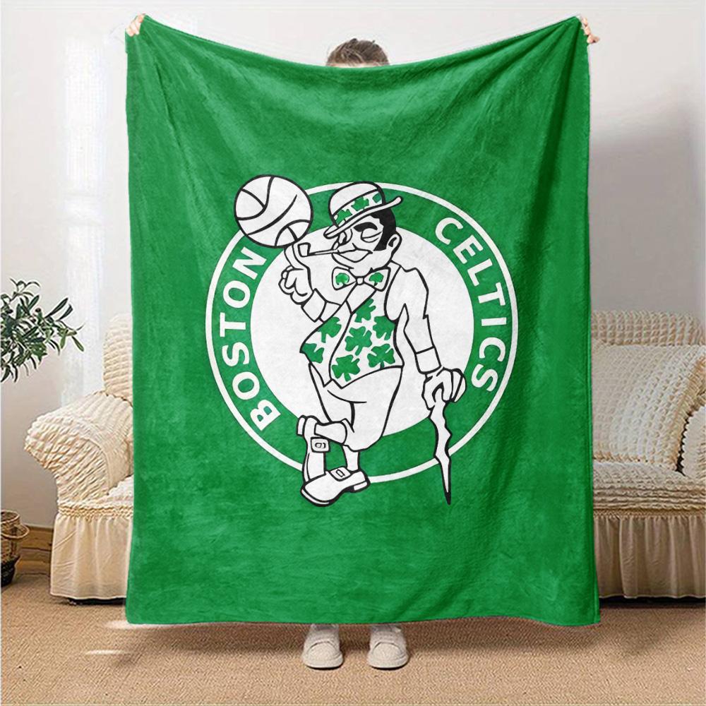 1pc Blanket - Boston Celtics logo Print Design,Lightweight Blanket for Sofa,Bed- Soft &Warm,Gift for All Seasons