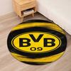 Borussia Dortmund Printed Round Rug Carpet Chair Rug Area Rug Entryway Doormats,for Office Chair Living Room Bedroom Kitchen Room.
