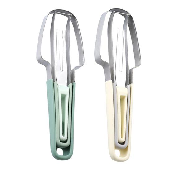 Stainless Steel Watermelon Splitter, 3-in-1 Watermelon Cutter Fork And Popsicle Mold, Ergonomic Handle Fruit Splitter for Melon Mango Dragon Fruit