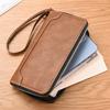 Women’s PU Leather Long Wallet Zipper Large Capacity Wristlet Clutch 8 Card Slots Cash Holder Phone Purse