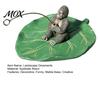 Relaxing Zen Decor for Entrances Fishing Gorilla on Lotus Leaf Ornament, Funny Floating Figurine, Realistic Waterproof Animal Statue Ponds Landscape