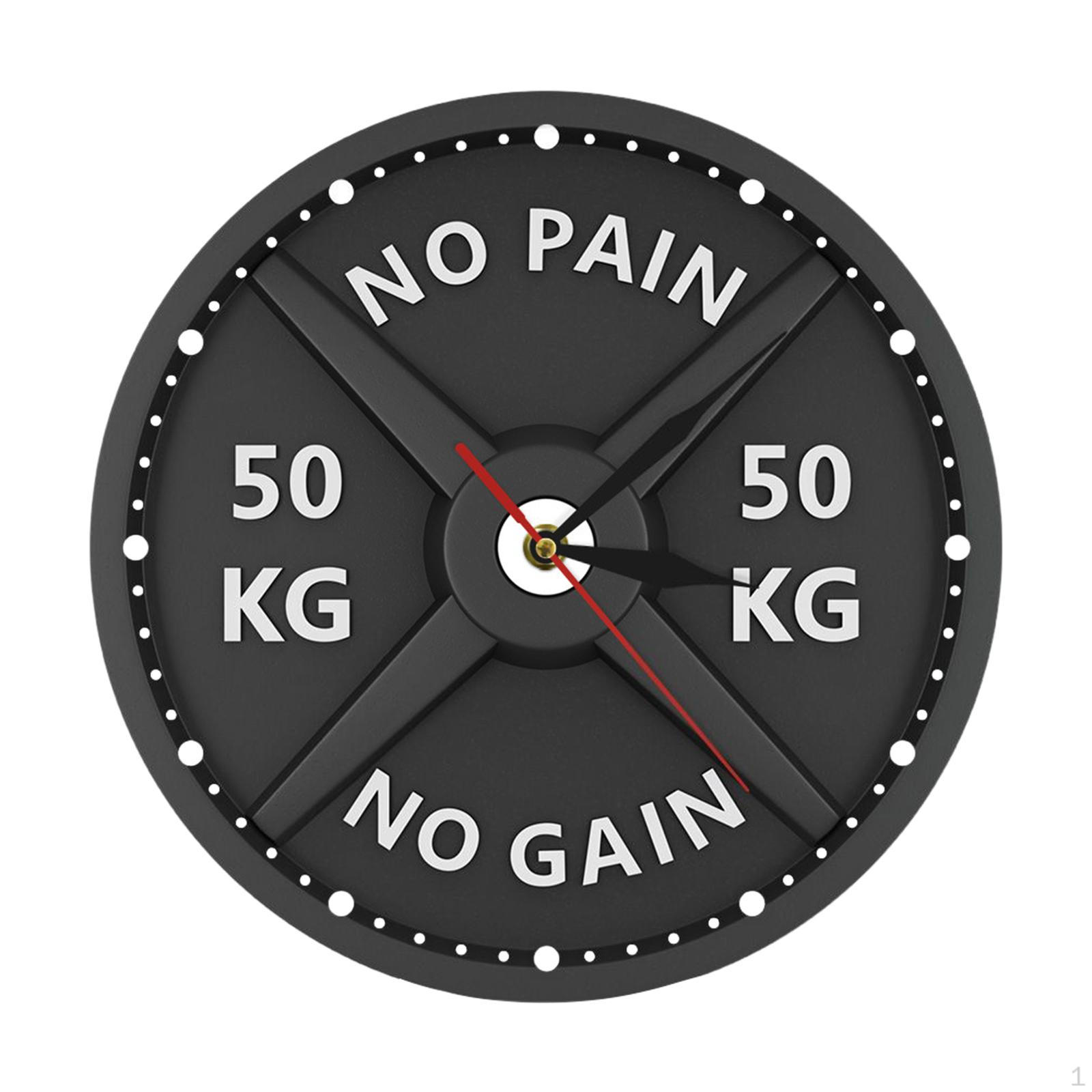 

Настенные часы со штангой, современные тихие 12-дюймовые декоративные кварцевые часы для тренажерного зала, бодибилдинга