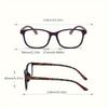 4PCS Elegant Floral Reading Glasses for Women - Square Full Frame Reading Glasses