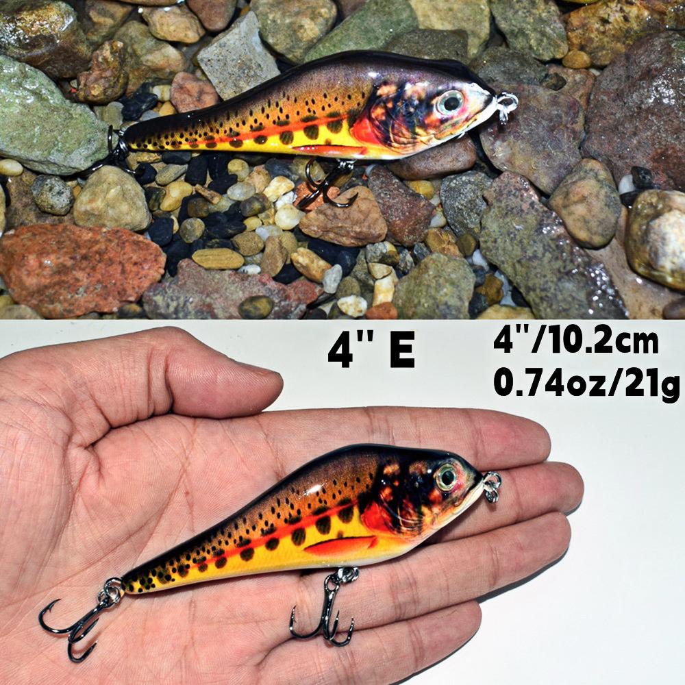 Fishing Lure Bait Swimbait Jerkbait 4inch 6inch Minow Fishhook Crankbait Muskie Bass Lure