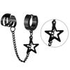 Fashionable Five Point Star Ear Clips With Secure Ear Cuff Design Comfortable Ear Studs For Daily Wear