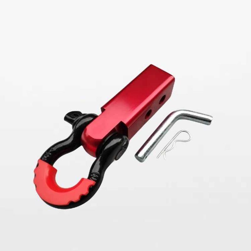 Tow Hitch Receiver 2"15T Break Strength Shackle Hitch Receiver with 3/4 Shackle Towing Accessories for Vehicle Trailer Recovery