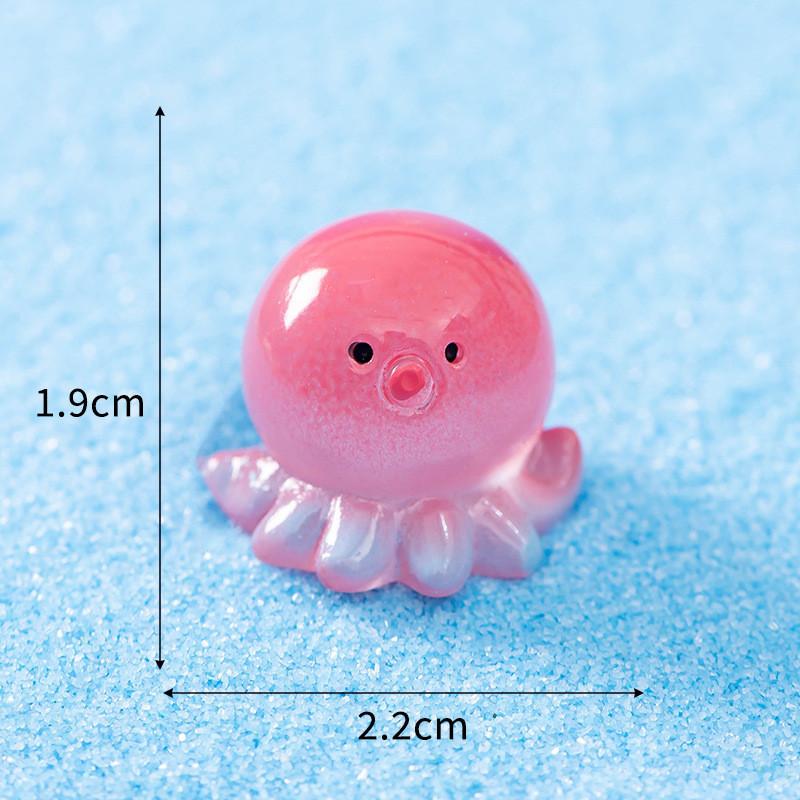 10Pcs Multicolors Mini Marine Animal Miniatures Resin Ornaments Fairy Garden Decoration Micro Landscape