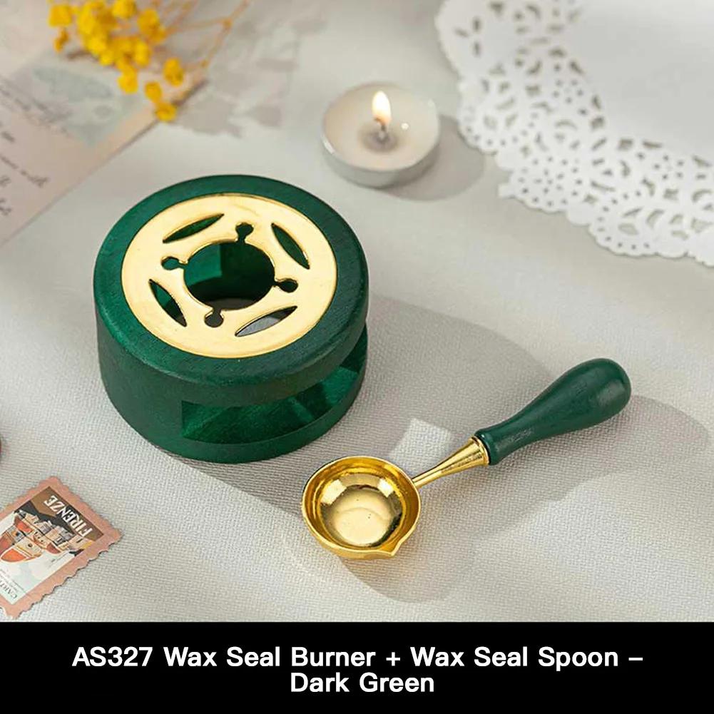 Wedding Invitations Cards Sealing Wax Stamps Set Solid Wood Vintage Wax Seal Stamp Heating Stove Kit Envelopes Gift Packing