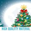 4-teiliger Weihnachtsbaum-Duschvorhang mit 12 Haken und rutschfestem Badezimmerteppich, Badezimmer-Dekor-Set mit Toilettendeckel-Abdeckpolster und U-förmiger Matte
