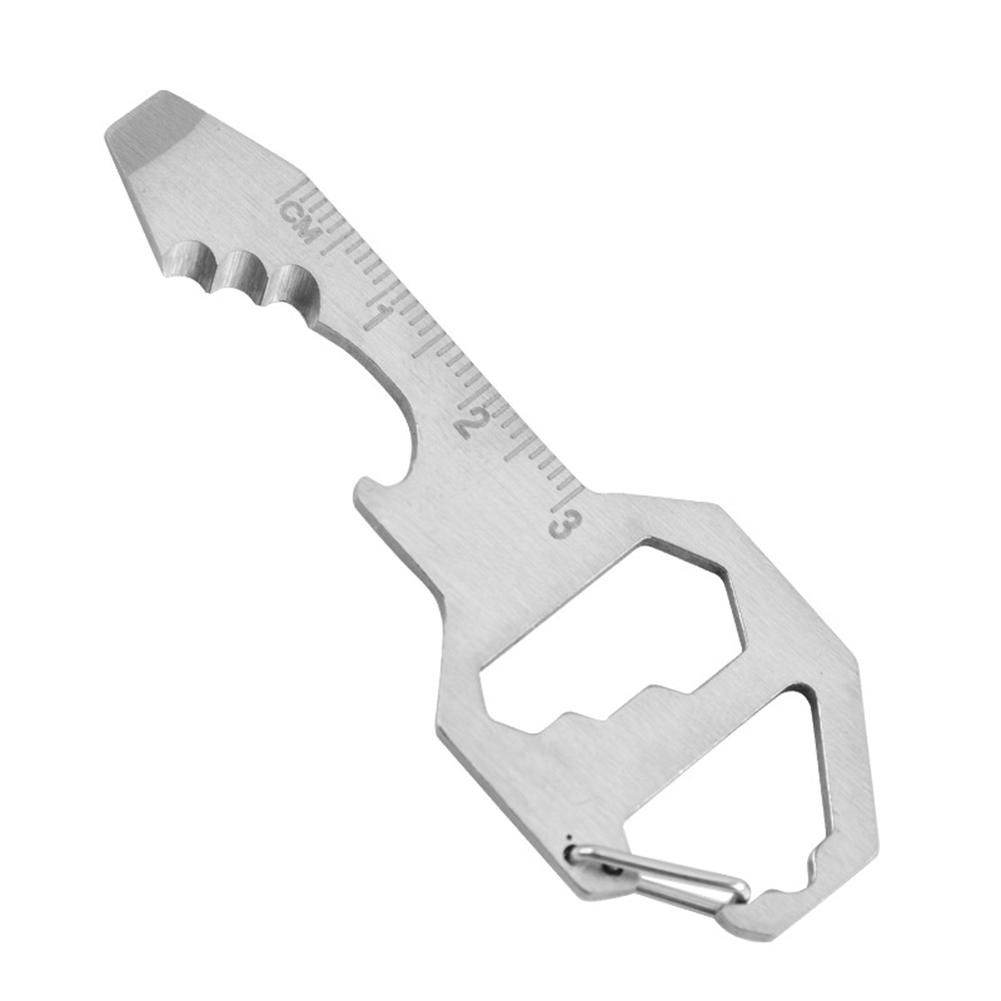 Outdoor Survival Bottle Opener Wrench Screwdriver Pocket EDC Multi Tool Keychain
