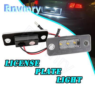 12V 6000K Xenon White Auto LED License Number Plate Light Lamp With Canbus For A8 3D 2002-2010