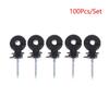 100Pcs Electric Fence Insulator Screw Self Tapping Ring Insulator High Insulation For Livestock Farm Pasture Fencing System