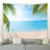 Hav Landskap Øy Kokosnøtt Tree Strand Seilbåtteppe Hjemdekorasjon Soverom Stue Barnerom Tapet