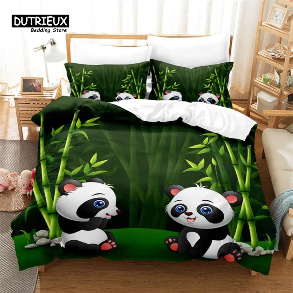 Cartoon Animal Bedding Set, 3Pcs Duvet Cover Set, Soft Comfortable Breathable Duvet Cover, For Bedroom Guest Room Decor