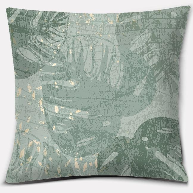 Bean Green Floral Pattern Series Pillowcase Bedroom Living Room Sofa Chair Car Cushion Cover Home Decoration Embrace Pillowcase