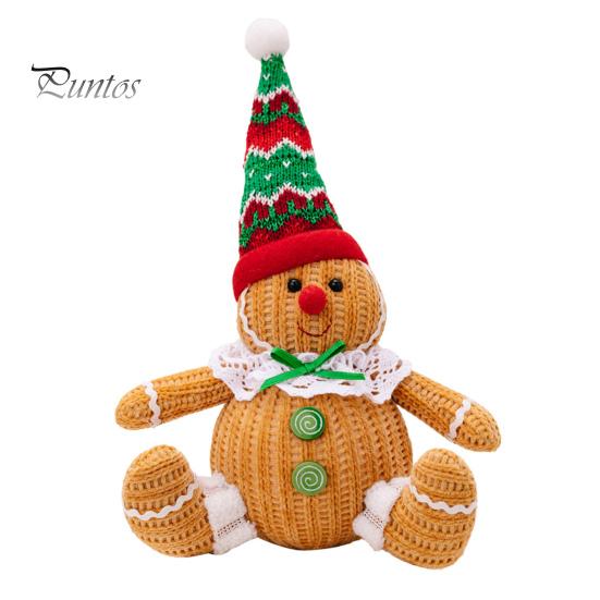 

Рождественский пряничный человечек, плюшевая плюшевая фигурка мальчика-девочки в поварском колпаке, мягкая игрушка в виде шапки Санты для декора рождественской вечеринки girl