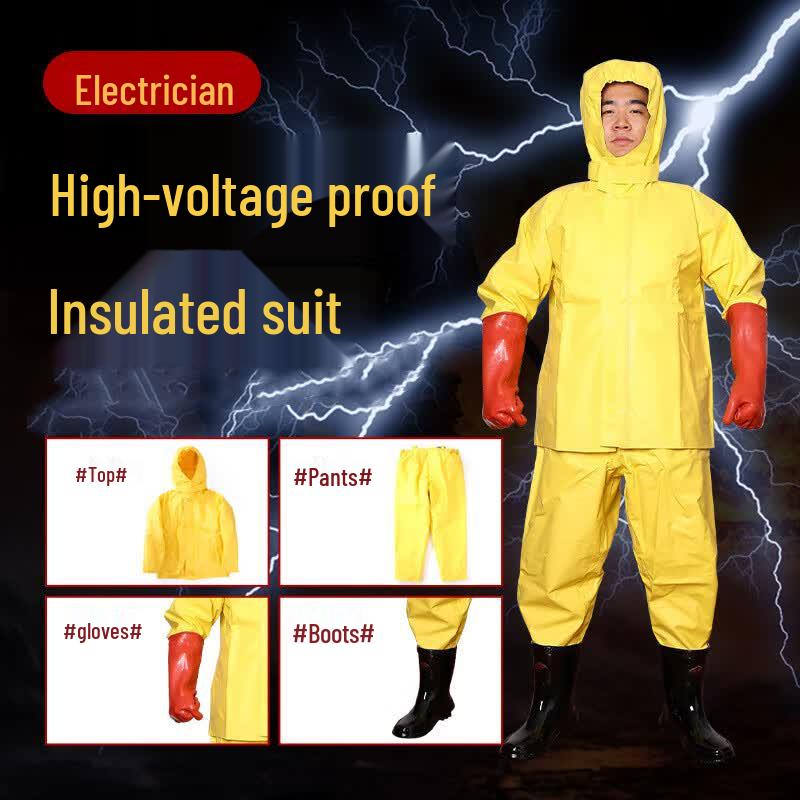 High-Voltage Electrical Insulation Safety Suit желтый