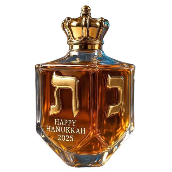 

Юшенг Ханука Виски Декантер 2025 300мл Стеклянная Бутылка с Золотыми Буквами Праздничный Декор для Домашнего Бара Еврейский Культурный Символ Подарок