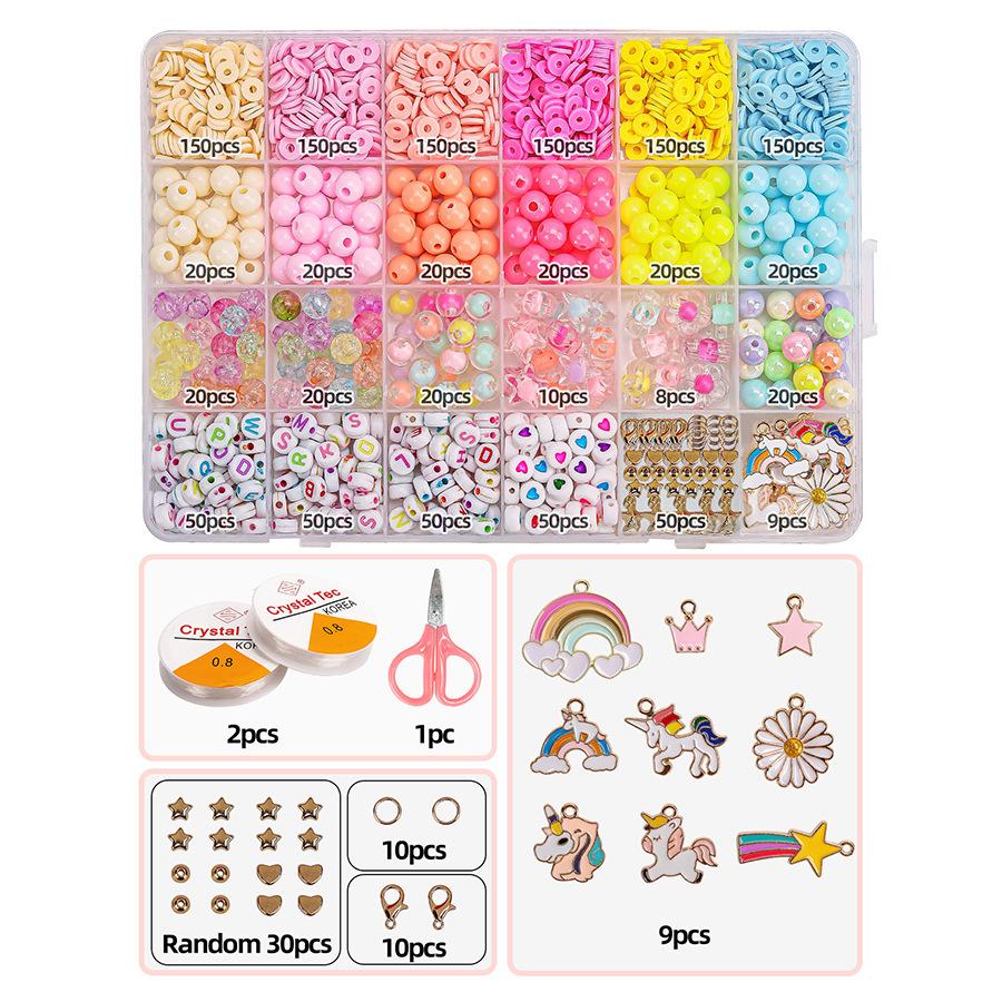 Beaded Diy Jewelry Unicorn Accessories Material Beads Handmade Beads Loose Beads Accessories Bracelet Full Set