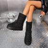 Rhinestone thick-soled snow boots for women's autumn and winter new fashion versatile casual short boots for women
