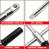 16''Extended Lug Wrench with Blow Storage Case 4 Way Wheel Nut Wrench with Standard Sockets(17mm 19mm 21mm&23mm)Tire Iron Wrench