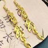 Gold-Plated Phoenix Long Ear Hooks: Stylish & Versatile Earrings for Women
