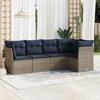 VidaXL Garden Lounge Set with Cushions 5 Pcs, Sofas with Adjustable Feet, Outdoor Furniture Set Patio Terrace 3217601