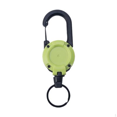 Heavy Duty Retractable Keychain with Carabiner for Climbing, Fishing, Traveling And Backpacking