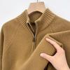 Men's 100% Wool Half-Zip Turtleneck Sweater
