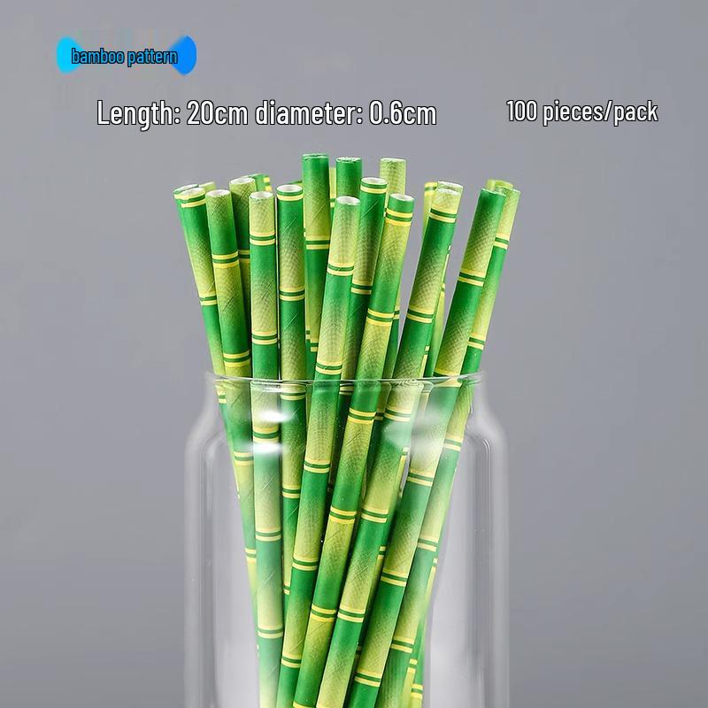 100 Eco-Friendly Colored Paper Straws: Disposable, Creative Party Straws for Juice & Cocktails
