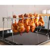 Household - Friendly Portable Stainless Steel Chicken Leg Holder and Grill Pan: Great for Oven Cooking and Outdoor Barbecues