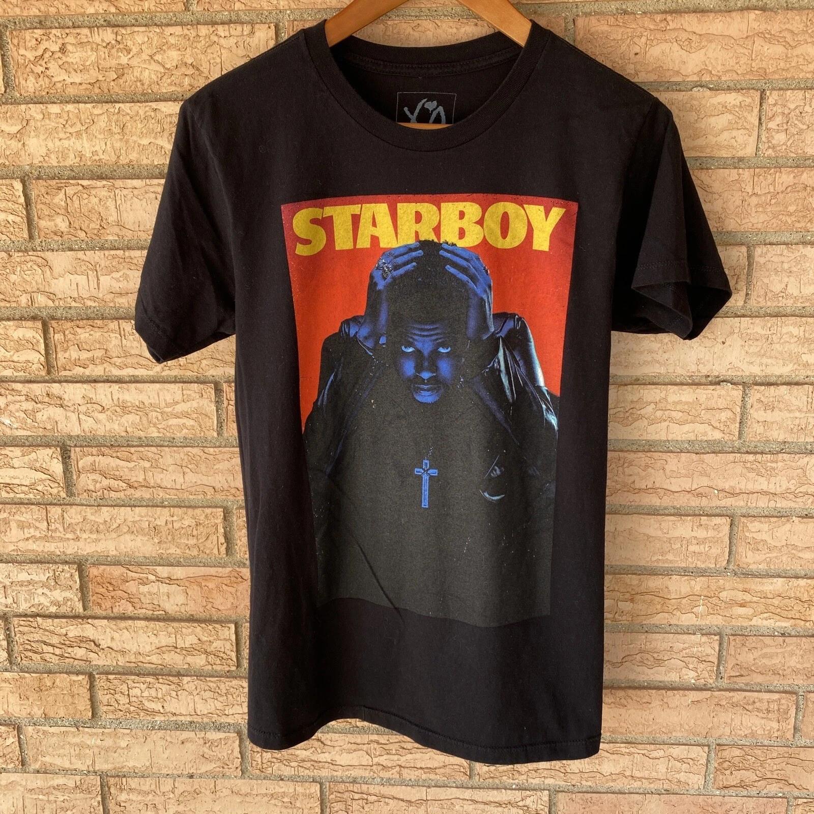 

XO The Weeknd Starboy Short Sleeve Graphic T-Shirt size Small sleeve spellout L