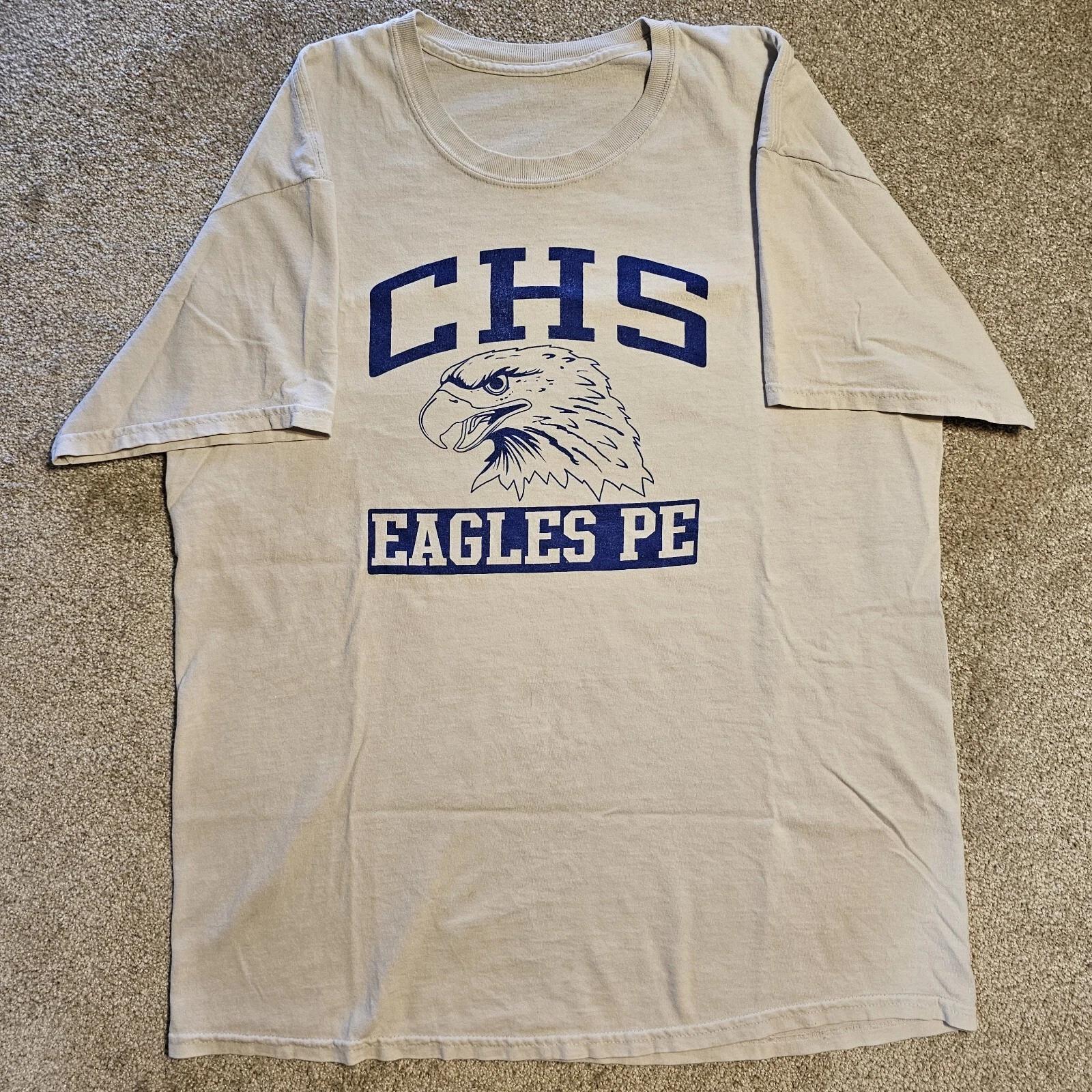 

Vintage 90s CHS Eagles PE School T-shirt Mens L Teacher Indie Hipster Grunge Emo S