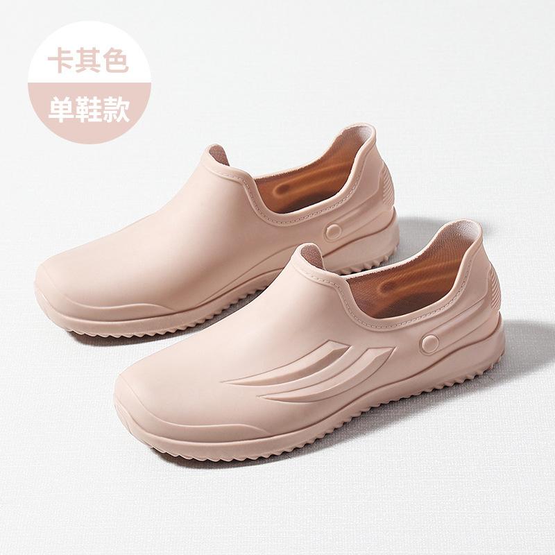 New Spring and Autumn Rain Shoes Fashionable Waterproof Outer Wear Non-slip Wear-resistant Velvet Warm Outdoor
