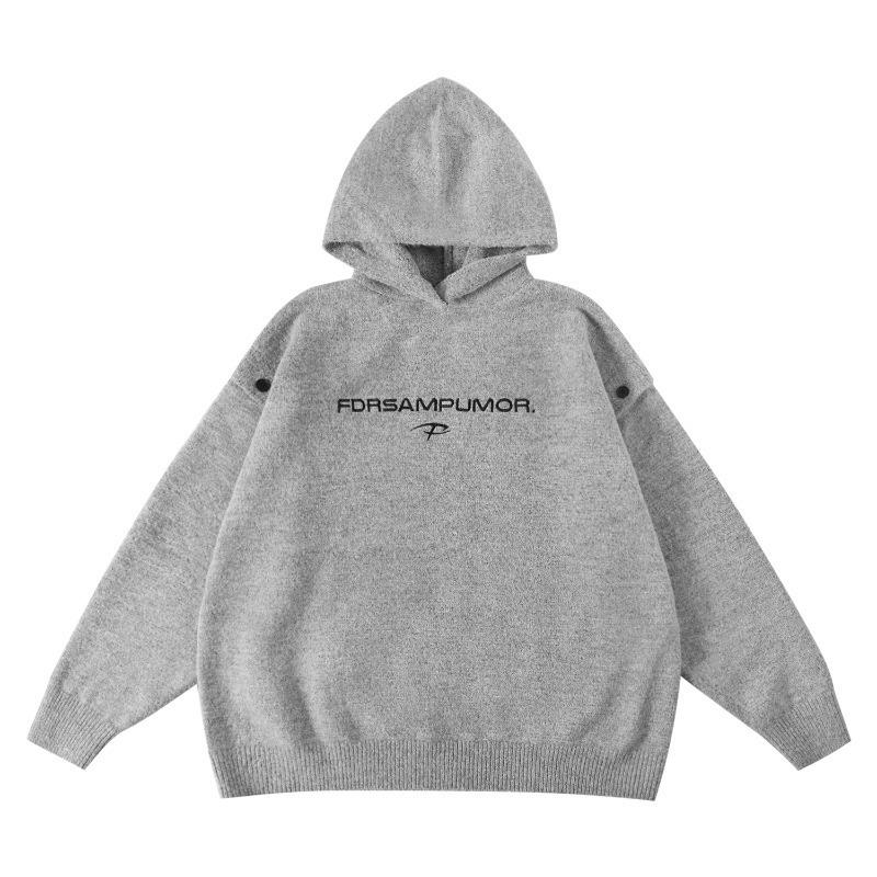 

Women s Lazy American Letter Print Grey Hoodie - Versatile, Loose Fit, Hooded Design for Autumn/Winter. Double Extra Large серый